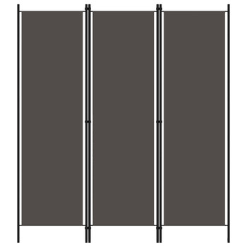 Sobna pregrada s 3 panela antracit 150 x 180 cm