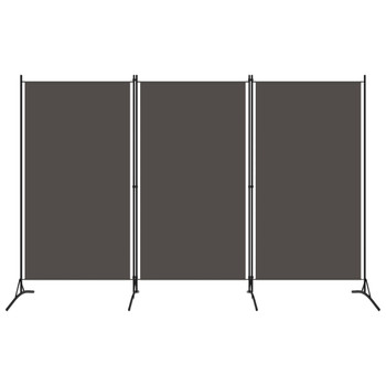 Sobna pregrada s 3 panela antracit 260 x 180 cm