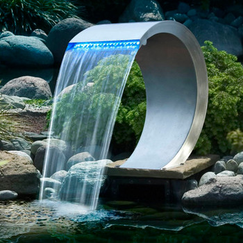 Ubbink vodopad Mamba od nehrđajućeg čelika s LED rasvjetom