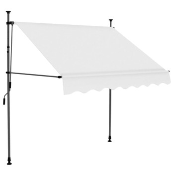 Tenda na ručno uvlačenje s LED svjetlima 150 cm krem