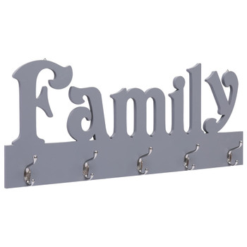 Zidna vješalica za kapute FAMILY siva 74 x 29,5 cm
