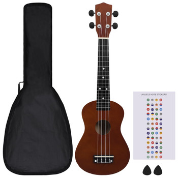 Set dječjeg ukulelea Soprano s torbom boja tamnog drva 23 "