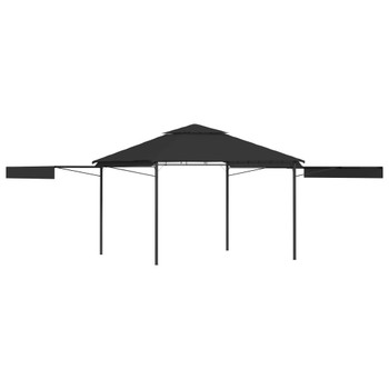 Sjenica s duplim produžnim krovom 3x3x2,75 m antracit 180g/m²