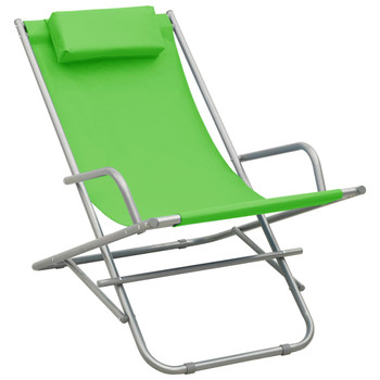 Stolice za ljuljanje 2 kom čelične zelene