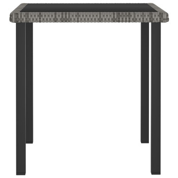 Vrtni blagovaonski stol sivi 70 x 70 x 73 cm od poliratana