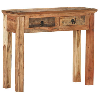 Konzolni stol 90,5x30x75 cm masivno bagremovo i obnovljeno drvo