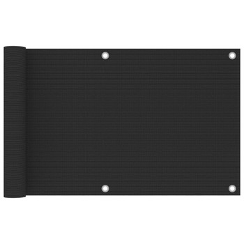 Balkonski zastor HDPE 75 x 500 cm antracit