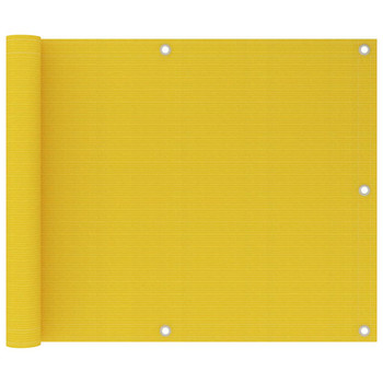Balkonski zastor žuti 75 x 600 cm HDPE