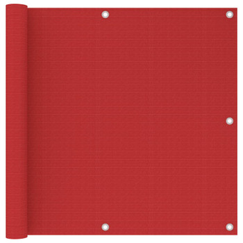 Balkonski zastor crveni 90 x 300 cm HDPE
