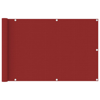 Balkonski zastor crveni 90 x 400 cm HDPE