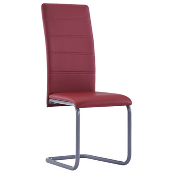 Konzolne blagovaonske stolice od umjetne koÃ…Â¾e 2 kom crvene
