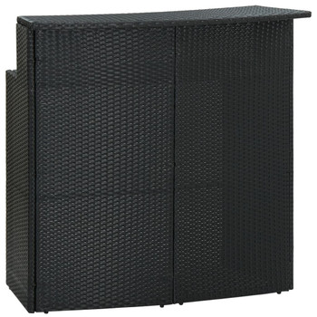 Vrtni barski stol crni 120 x 55 x 110 cm od poliratana
