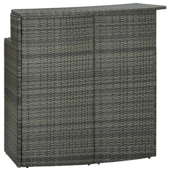Vrtni barski stol sivi 120 x 55 x 110 cm od poliratana