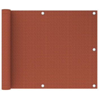 Balkonski zastor terakota 75 x 500 cm HDPE