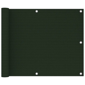 Balkonski zastor tamnozeleni 75 x 500 cm HDPE