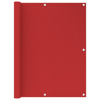 Balkonski zastor crveni 120 x 500 cm HDPE