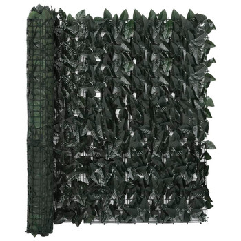 Balkonski zastor s tamnozelenim lišćem 500 x 100 cm