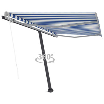 Samostojeća automatska tenda 300 x 250 cm plavo-bijela