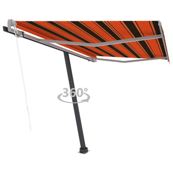 Samostojeća automatska tenda 350 x 250 cm narančasto-smeđa