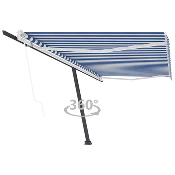 Samostojeća automatska tenda 500 x 300 cm plavo-bijela