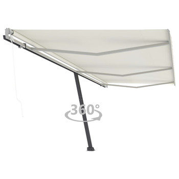 Samostojeća automatska tenda 600 x 300 cm krem