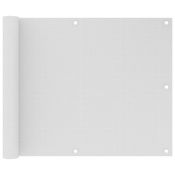 Balkonski zastor bijeli 75 x 500 cm HDPE