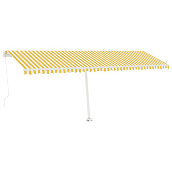 Tenda na ručno uvlačenje s LED svjetlima 600x350 cm žuto-bijela