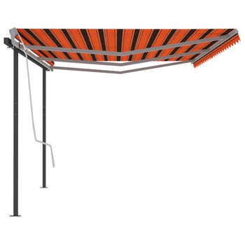 Automatska tenda na uvlačenje 6 x 3 m narančasto-smeđa