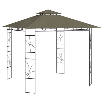 Sjenica 3 x 3 x 2,7 m smeđe-siva 160 g/m²