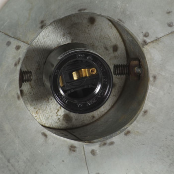 Industrijska viseća svjetiljka 25 W srebrna okrugla 19 cm E27