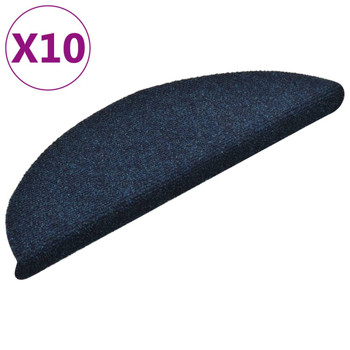 Samoljepljivi otirači za stepenice 10 kom modri 56 x 17 x 3 cm