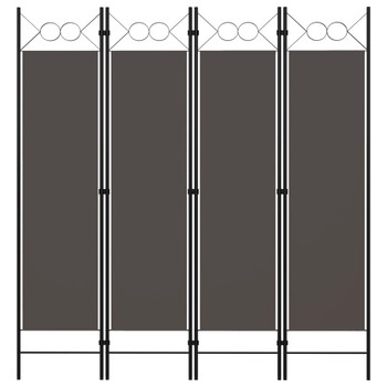 Sobna pregrada s 4 panela antracit 160 x 180 cm