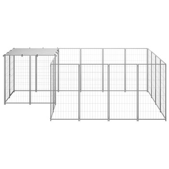 Kavez za pse srebrni 6,05 m² čelični