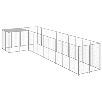 Kavez za pse srebrni 7,26 m² čelični