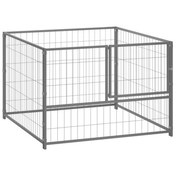 Kavez za pse srebrni 100 x 100 x 70 cm čelični
