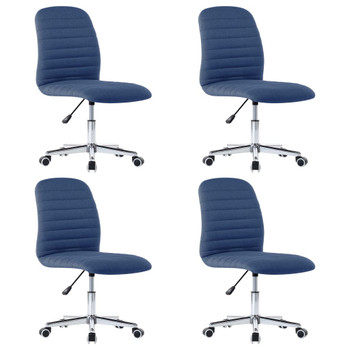 Blagovaonske stolice od tkanine 4 kom plave 3056534