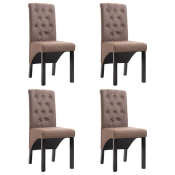 Blagovaonske stolice od tkanine 4 kom smeđe 276969