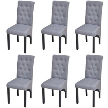 Blagovaonske stolice od tkanine 6 kom svjetlosive 272246