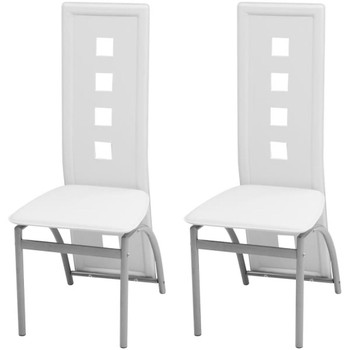 Blagovaonske stolice od umjetne kože 2 kom bijele 243646