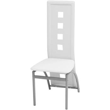 Blagovaonske stolice od umjetne kože 2 kom bijele 243646