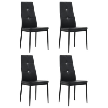 Blagovaonske stolice od umjetne kože 4 kom crne 246188