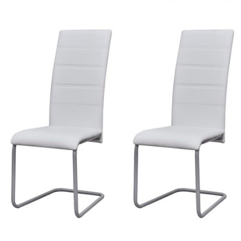 Konzolne blagovaonske stolice od umjetne kože 2 kom bijele 242287