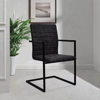 vidaXL Konzolne blagovaonske stolice od umjetne kože 6 kom crne 272416