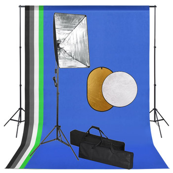 Fotografska oprema sa svjetlima softbox, pozadinom i reflektorom 3067098