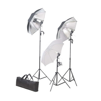 Fotografska oprema: svjetla, kišobrani, pozadina i reflektori 3067092