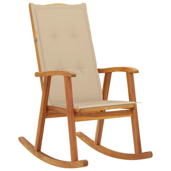 Stolica za ljuljanje s jastucima od masivnog bagremovog drva 3064182