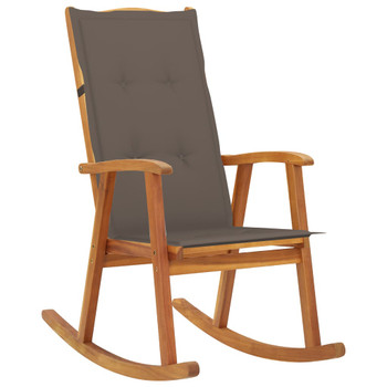 Stolica za ljuljanje s jastucima od masivnog bagremovog drva 3064187