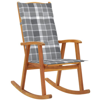 Stolica za ljuljanje s jastucima od masivnog bagremovog drva 3064193