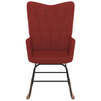 Stolica za ljuljanje od tkanine crvena boja vina 327619