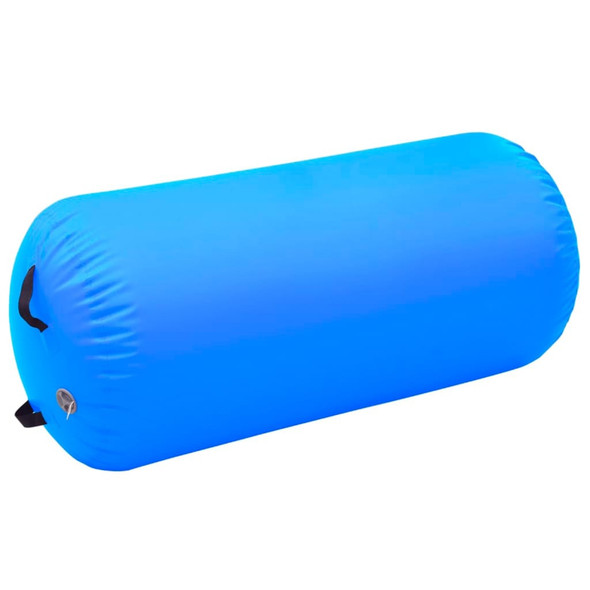 Gimnastički valjak na napuhavanje s crpkom 120x90 cm PVC plavi 92720
